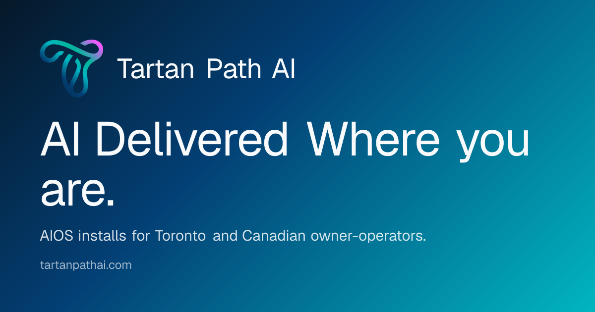 Tartan Path AI · AI Delivered Where you are